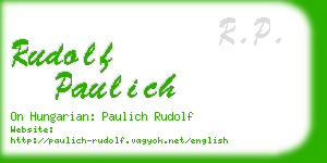rudolf paulich business card